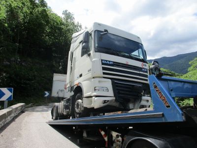 tracteur semi remorque accidenter